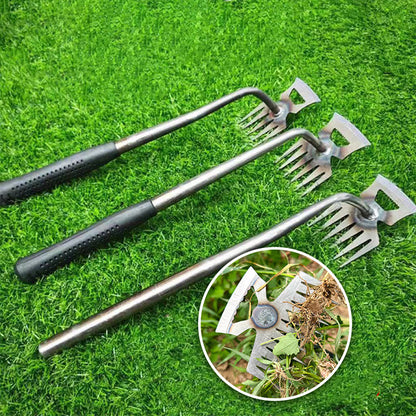 🌱 Herramienta manual para extraer malas hierbas, ideal para césped y jardín