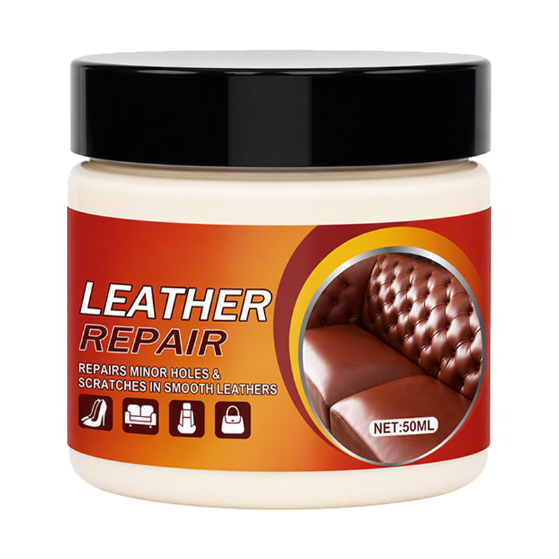 🛋️ ¡50% DE DESCUENTO AHORA! Crema reparadora de cuero multifuncional — Restaurador profesional de cuero sin fisuras, bálsamo para recuperar la textura para sofás, asientos de coche, bolsos y zapatos