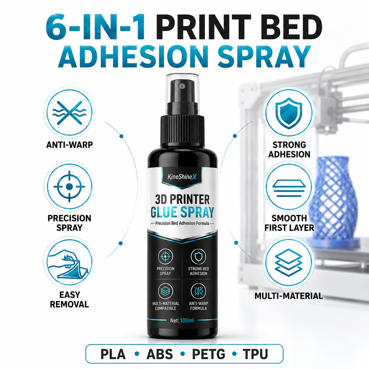 🔥¡GRAN OFERTA 60% DE DESCUENTO🔥 Spray adhesivo para cama de impresora 3D – Reduce la deformación y mejora la primera capa 🖨️