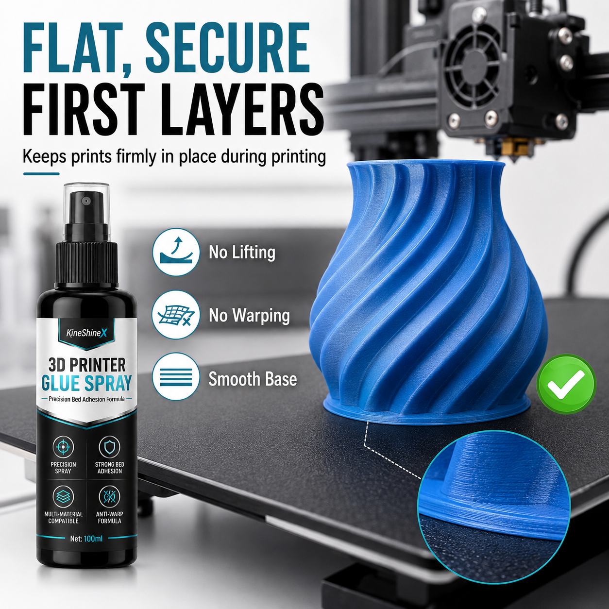 🔥¡GRAN OFERTA 60% DE DESCUENTO🔥 Spray adhesivo para cama de impresora 3D – Reduce la deformación y mejora la primera capa 🖨️