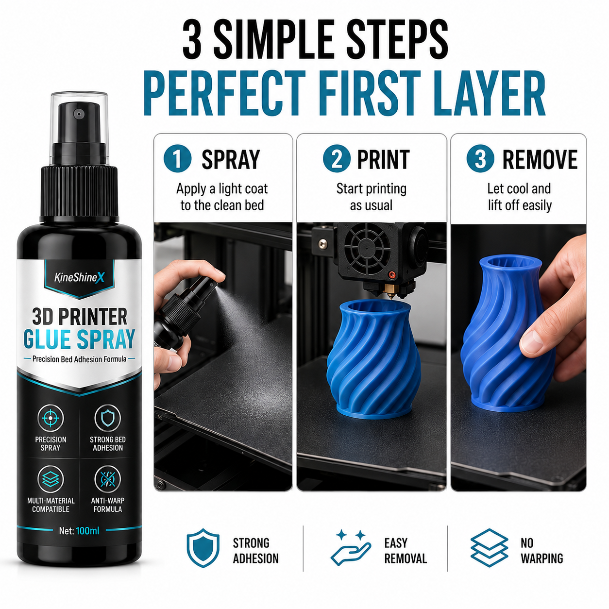 🔥¡GRAN OFERTA 60% DE DESCUENTO🔥 Spray adhesivo para cama de impresora 3D – Reduce la deformación y mejora la primera capa 🖨️