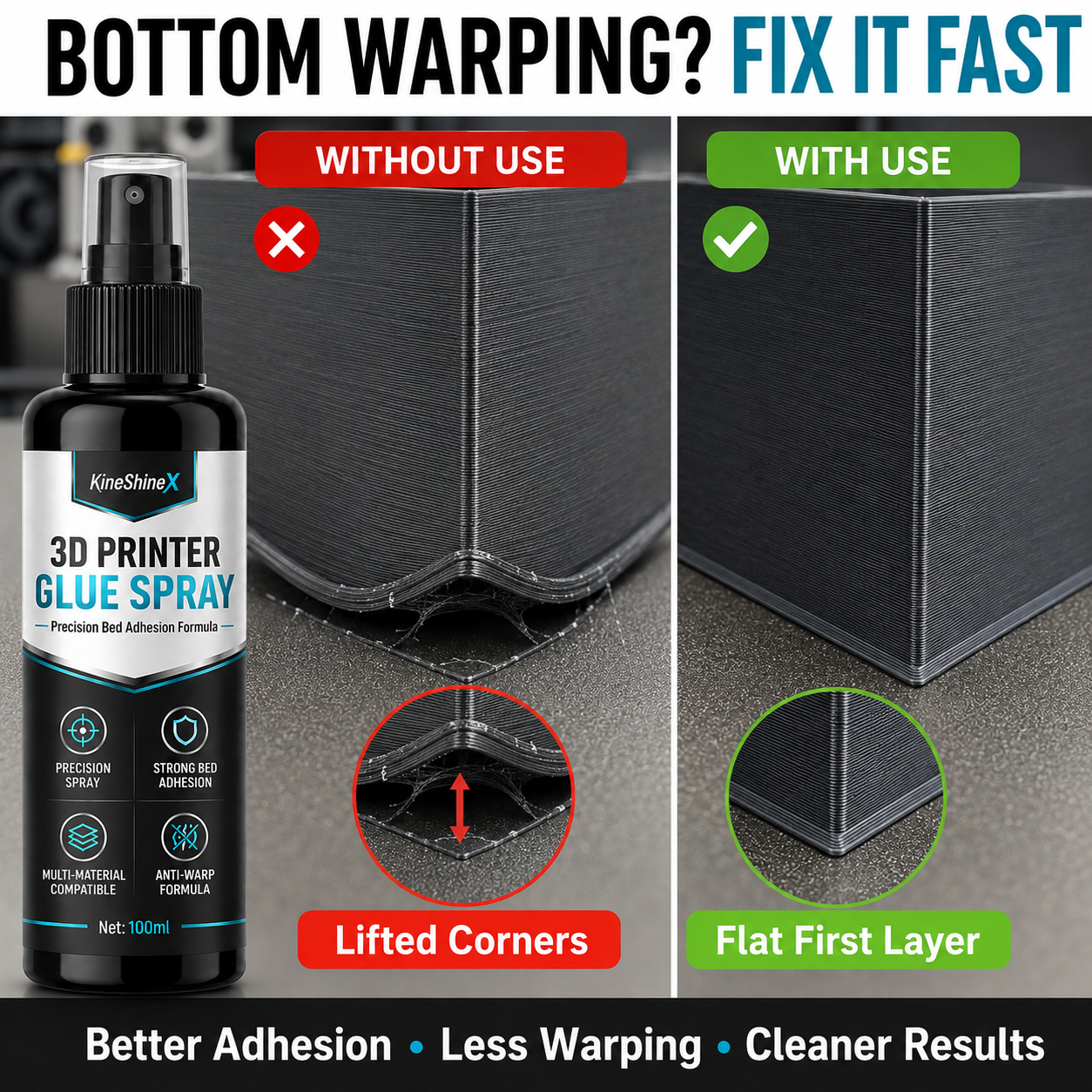 🔥¡GRAN OFERTA 60% DE DESCUENTO🔥 Spray adhesivo para cama de impresora 3D – Reduce la deformación y mejora la primera capa 🖨️