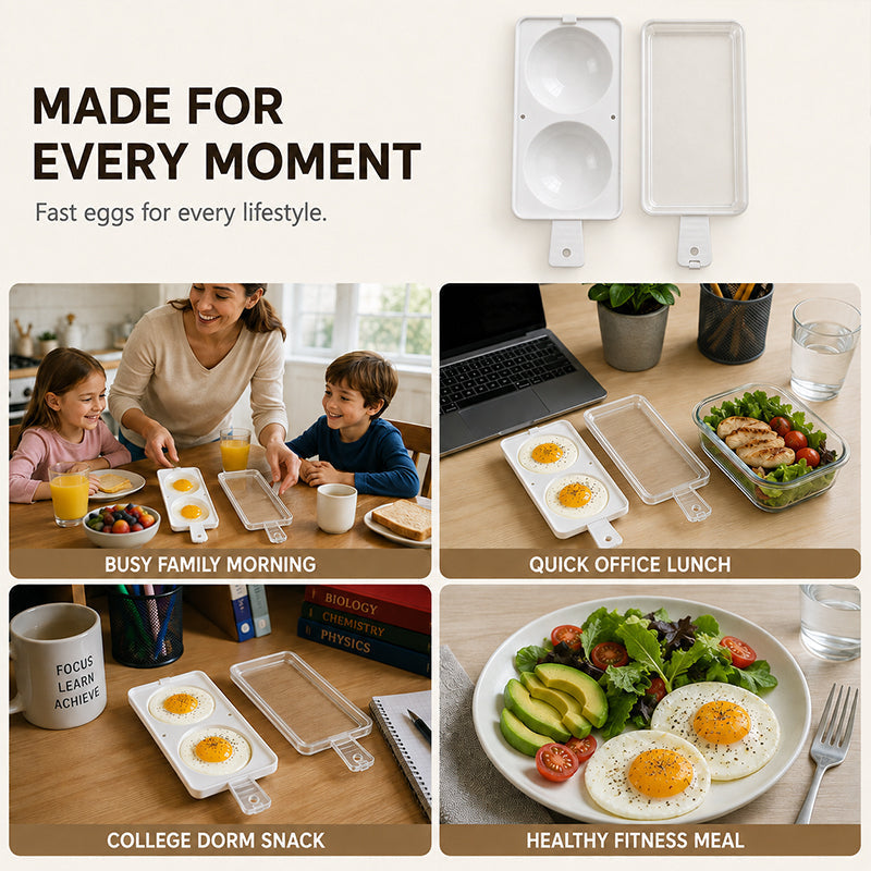 📢📢¡50% DE DESCUENTO !! ⏰Cocedor de huevos de 2 cavidades para microondas