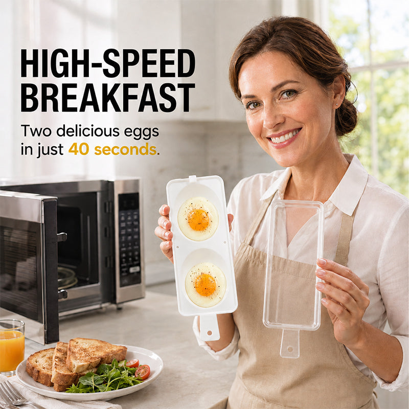 📢📢¡50% DE DESCUENTO !! ⏰Cocedor de huevos de 2 cavidades para microondas