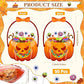 🔥🍬🎃 Bolsas de regalo de Halloween, bolsas transparentes con cierre en forma de calabaza🎁