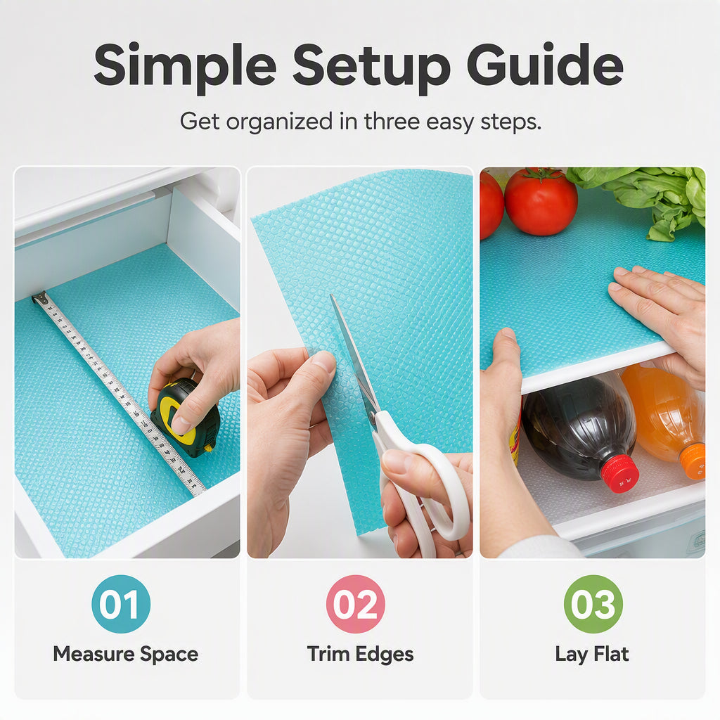 🧊 ¡50% DE DESCUENTO AHORA! 🛡️ Protectores impermeables para estantes del refrigerador – Antideslizantes, fáciles de limpiar y aptos para alimentos – Mantienen los estantes frescos y organizados ✨