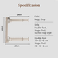 Soporte para perchas plegable, extensible con ventosas