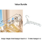 Soporte para perchas plegable, extensible con ventosas