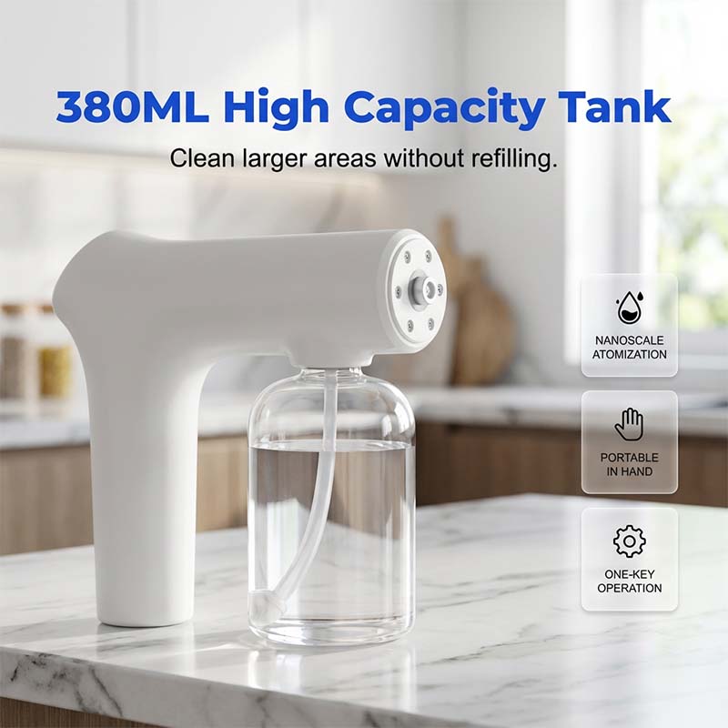 🦠 ¡50% DE DESCUENTO AHORA! 🚫 Atomizador nano inalámbrico: desinfección sin contacto, luz azul, para hogar, oficina y auto 🏠