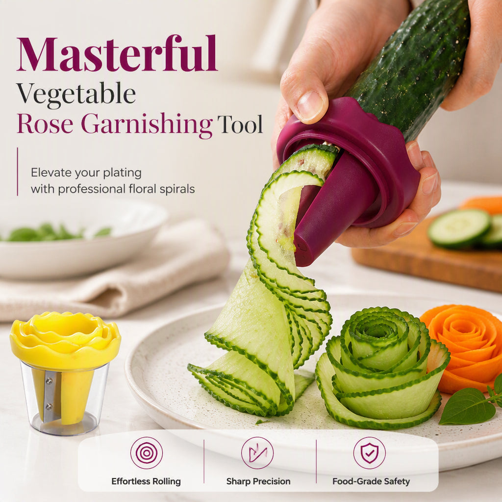 🥕✨Espiralizador y rizador manual de verduras para tallar rosas — ¡Convierte las zanahorias en rosas al estilo de restaurante en 60 segundos! 🌹🍽️