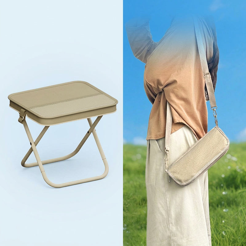 Taburete plegable portátil con diseño de bolso
