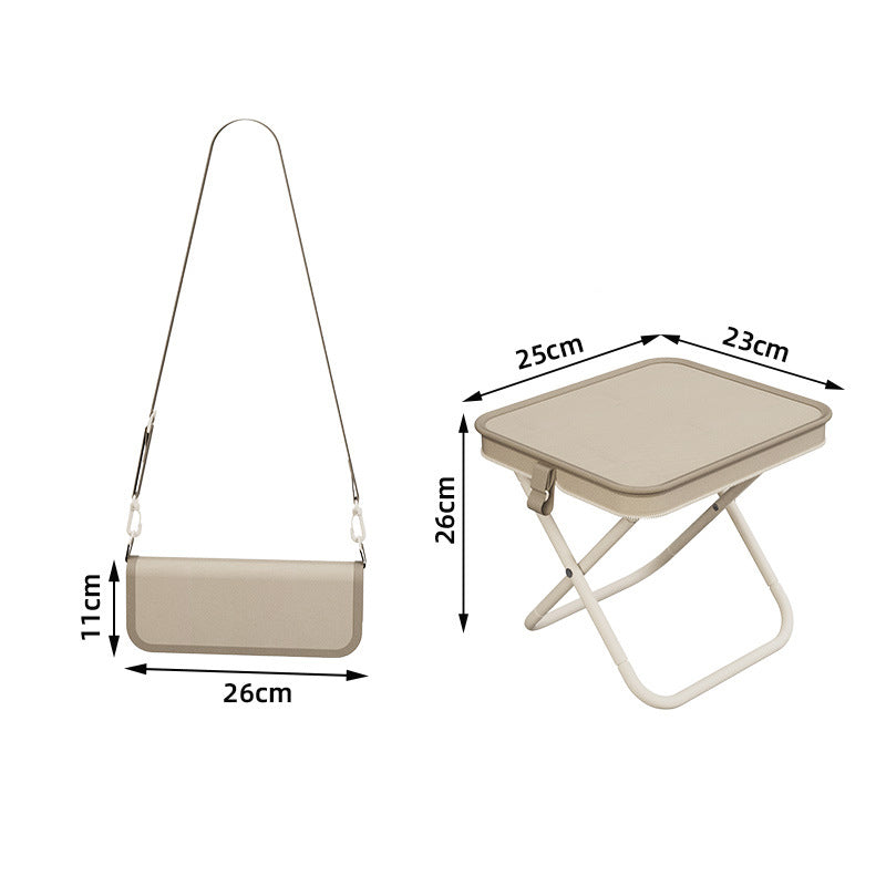 Taburete plegable portátil con diseño de bolso