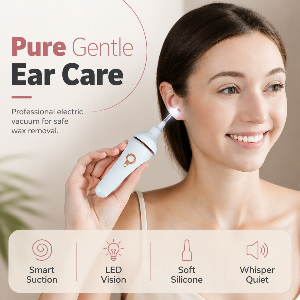 Limpiador de cerumen eléctrico con luz LED