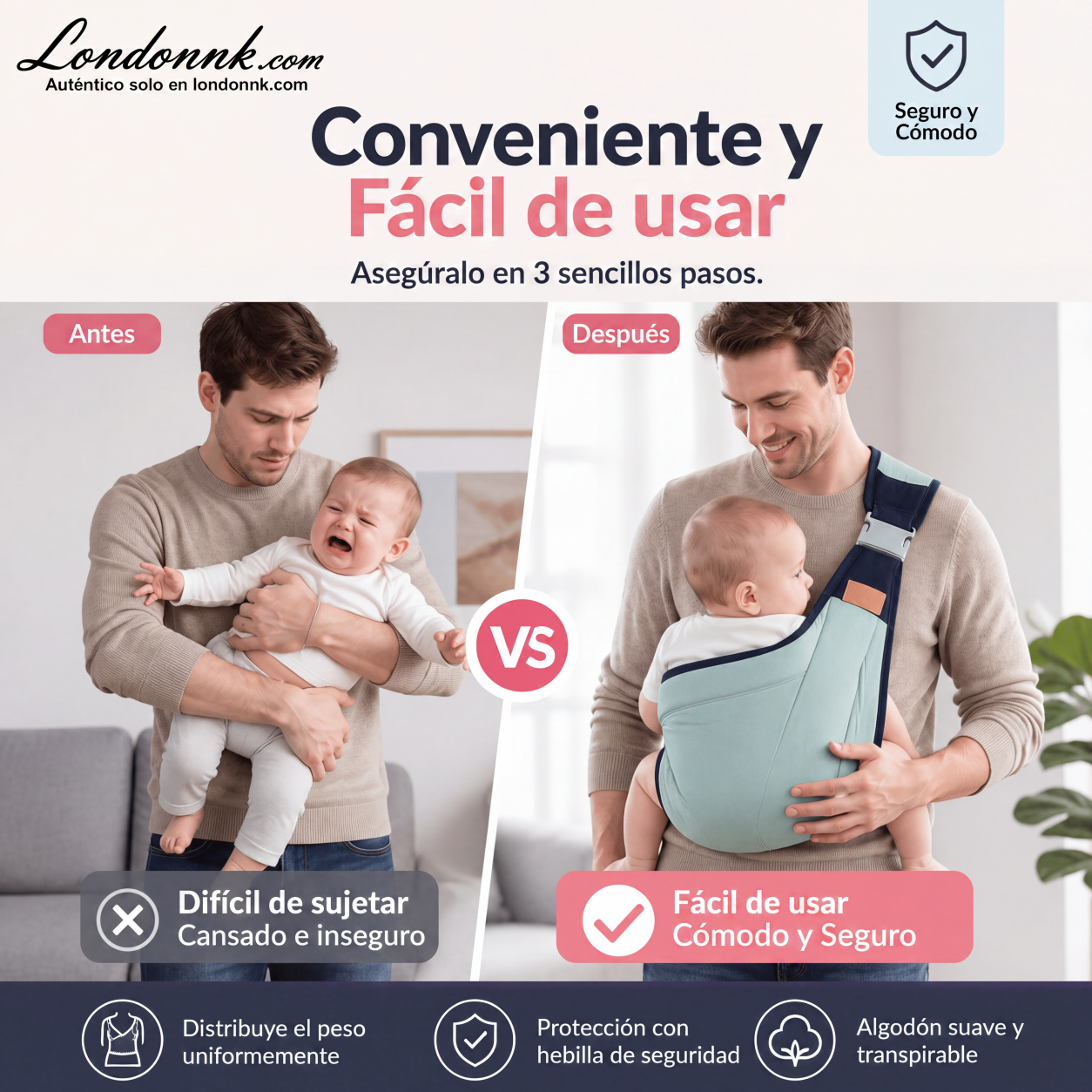 🎉 Rebajas 2026 — ¡Más de 30.000 unidades vendidas! 👶 Portabebés transpirable 4 en 1 – Para 0-36 meses, uso en posición delantera/trasera, orientado hacia adentro/hacia afuera – ¡Comodidad de manos libres para padres y bebés! ✨