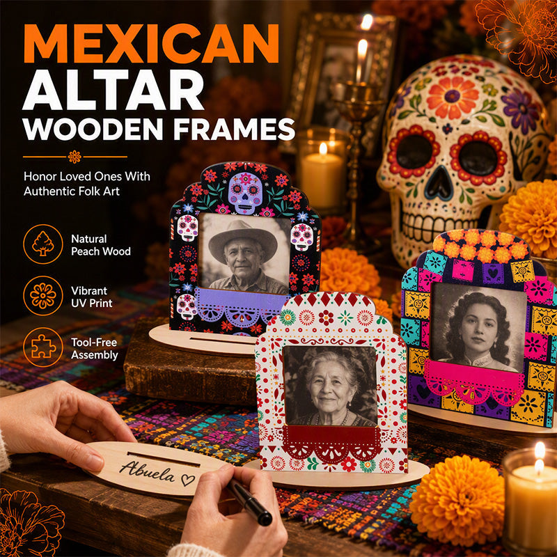 Marco decorativo para fotos del Día de los Muertos