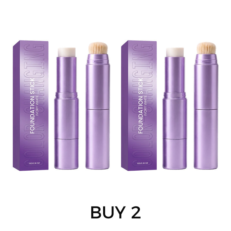 Barra de base de maquillaje 2 en 1 que cambia de color