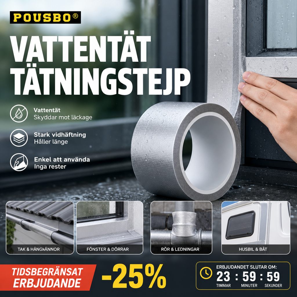 🛒 ¡50% DESCUENTO AHORA! ⌛ Oferta por tiempo limitado – Cinta selladora universal ownawant® – Impermeable y resistente al desgaste – Ideal para el hogar, el automóvil y proyectos al aire libre 💧
