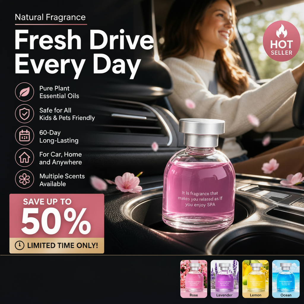 ✨️✨️¡Increíble 50% de descuento!🌿Compra 1, obtén 1 gratis🌺Fragancia premium para un aire fresco！🚗Perfume para coche de larga duración