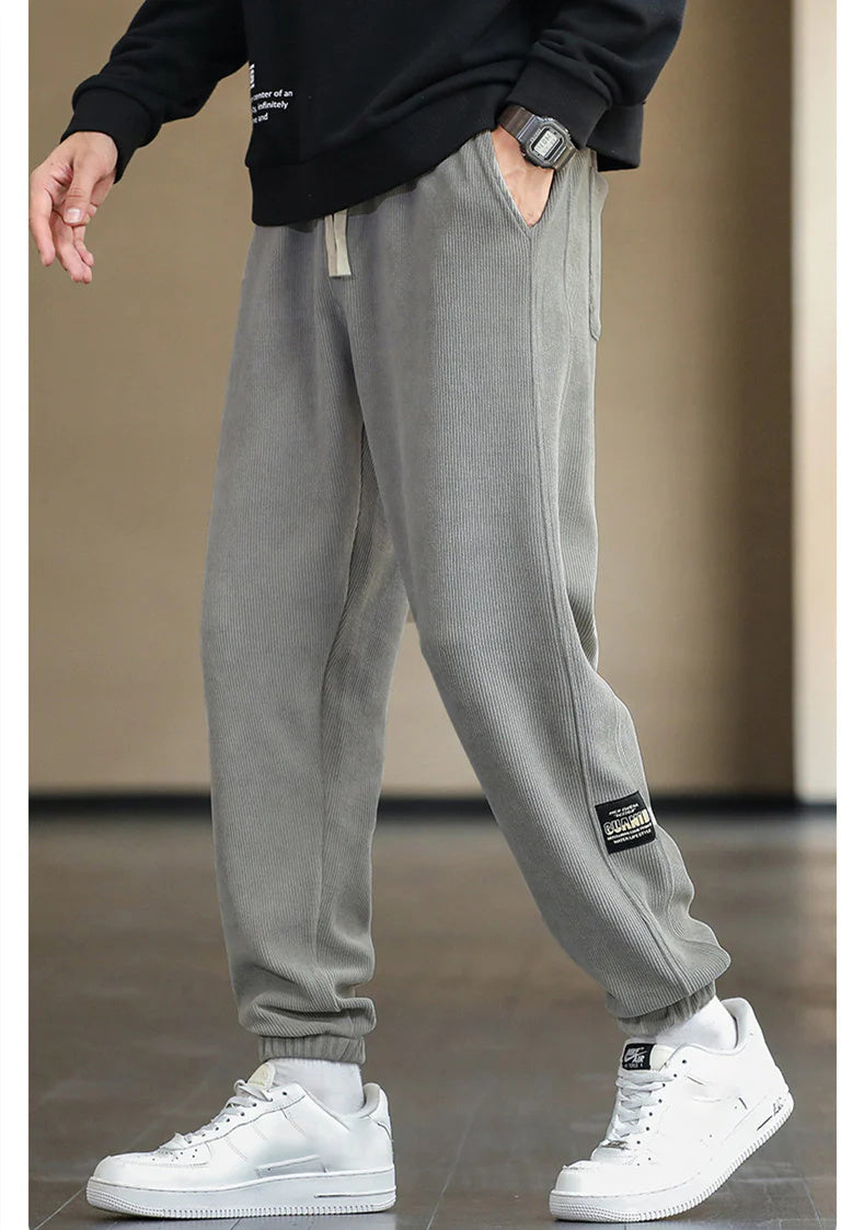 Tejido de pana Pantalones suaves casuales de los hombres