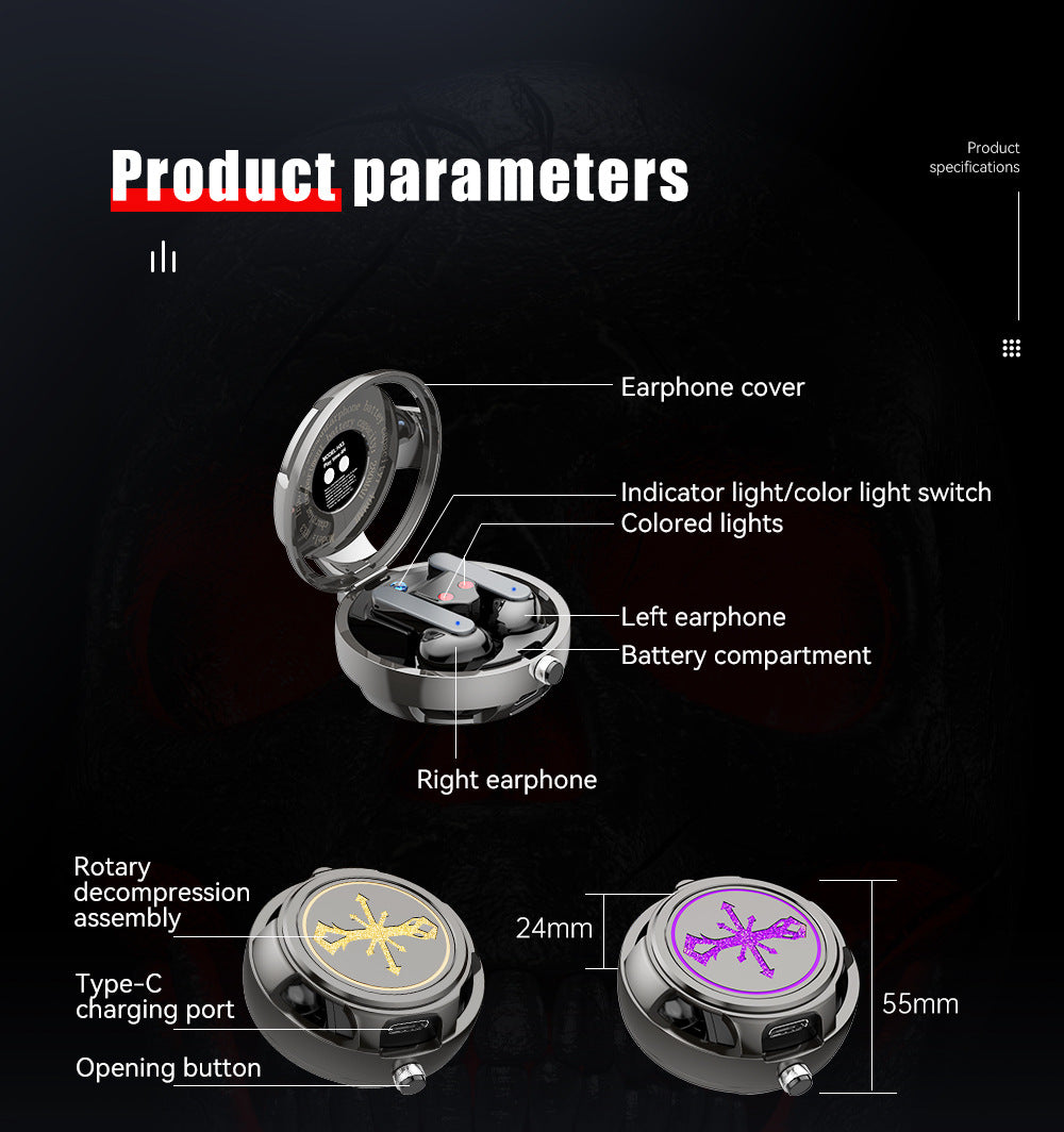 Auriculares inalámbricos Bluetooth con cordón metálico