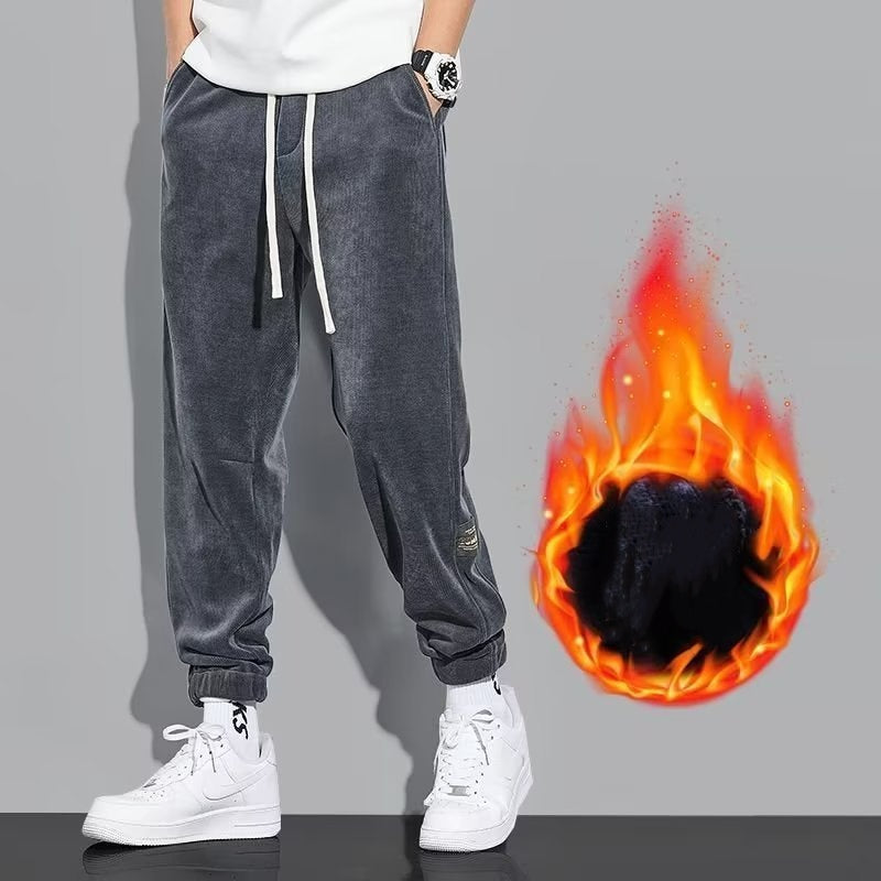 Tejido de pana Pantalones suaves casuales de los hombres
