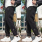 Pantalones de chándal con puños, versátiles y a la moda para hombre
