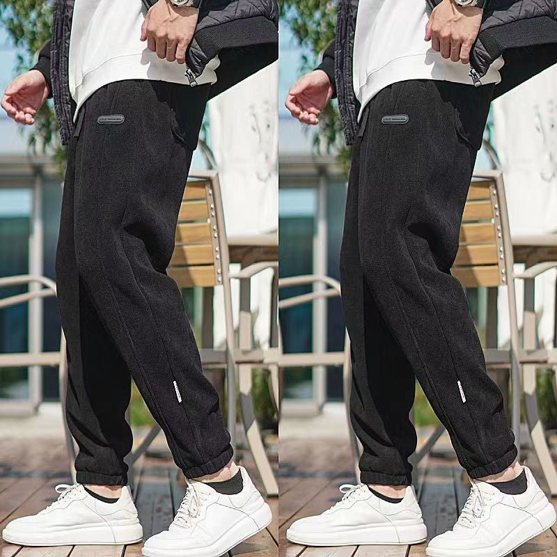 Pantalones de chándal con puños, versátiles y a la moda para hombre