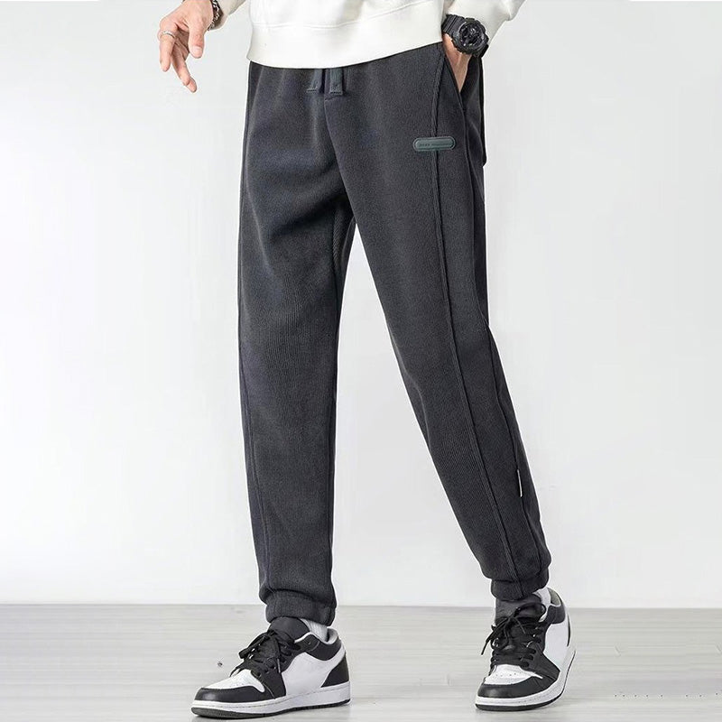 Pantalones de chándal con puños, versátiles y a la moda para hombre
