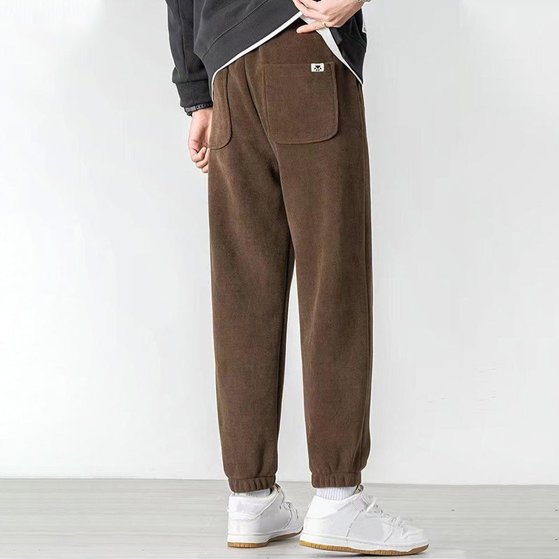 Pantalones de chándal con puños, versátiles y a la moda para hombre