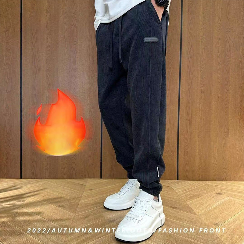 Pantalones de chándal con puños, versátiles y a la moda para hombre